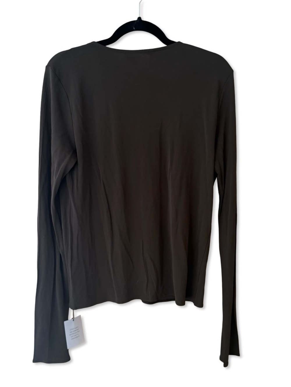 EAVES Lian Reversible Top Deep V Tie-Front Blouse Brown Jersey FWRD M - Picture 8 of 11